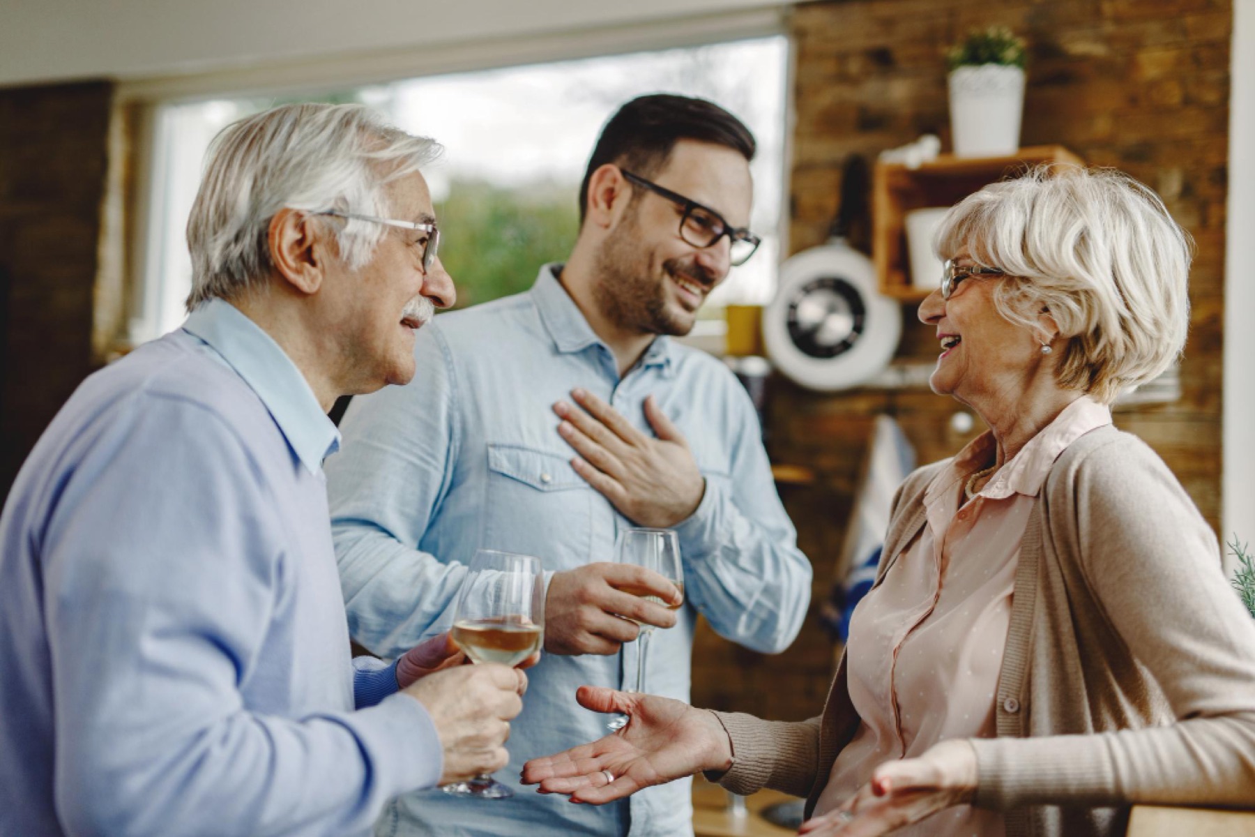 Older adults enjoying a social gathering