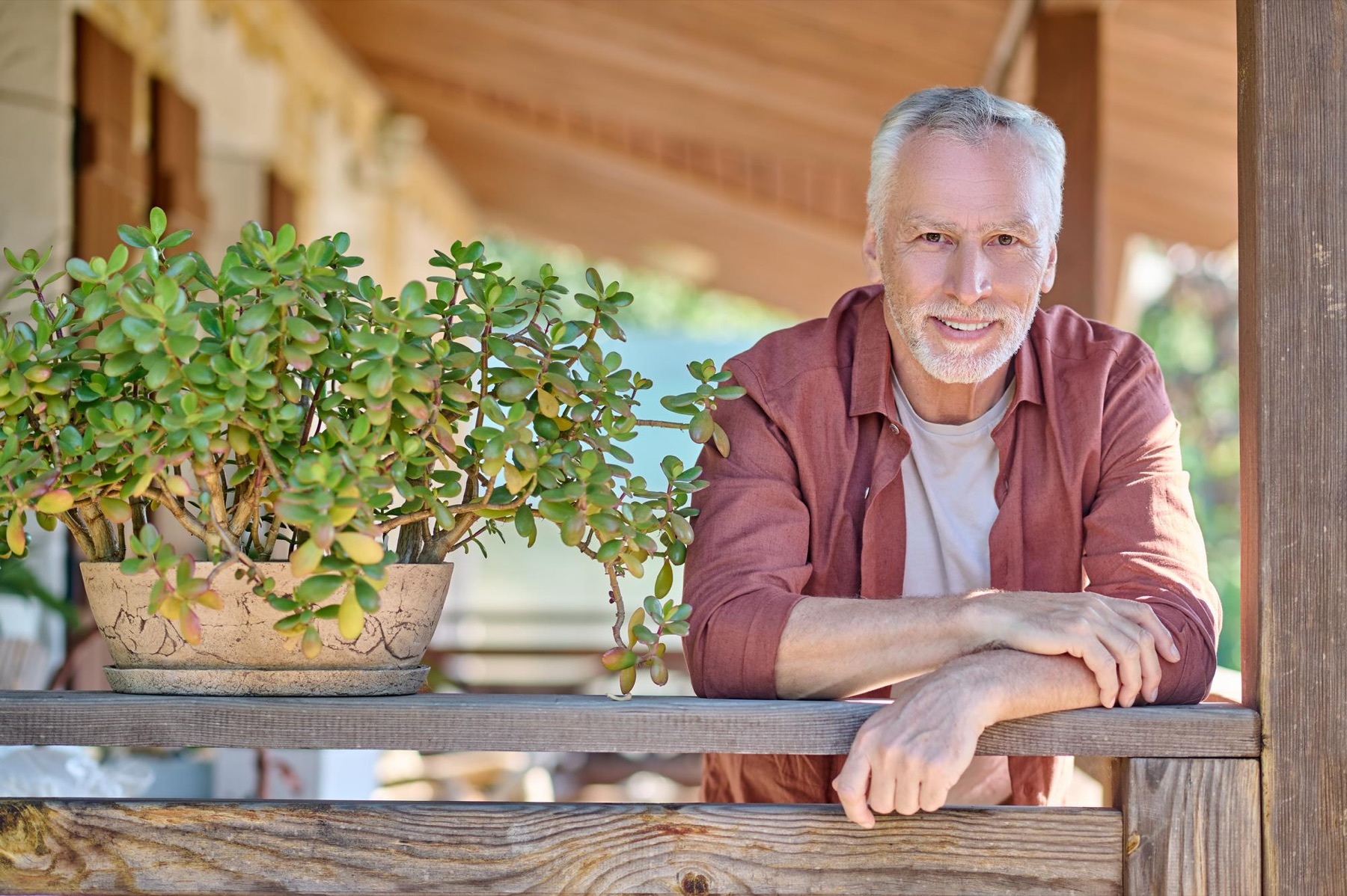 Illustrative portrait of a mature single man